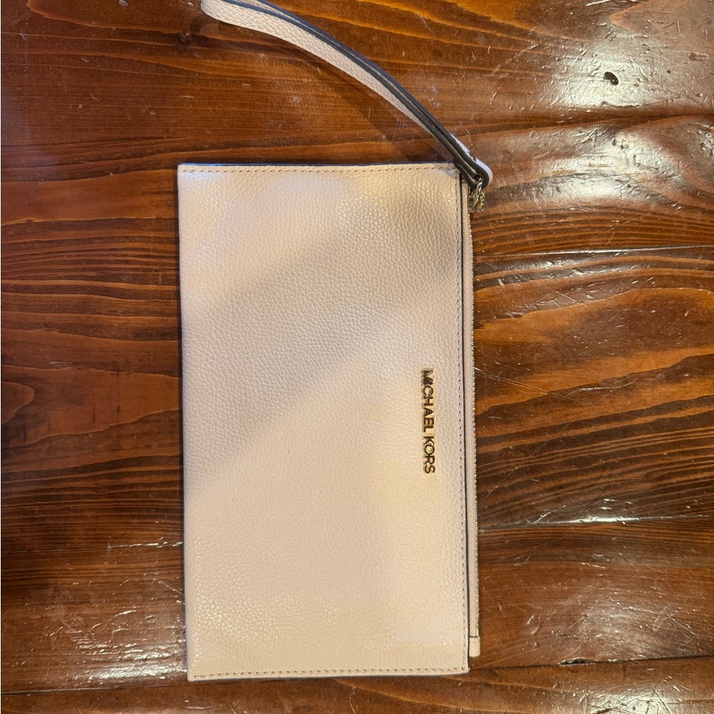 Michael Kors Tan Leather Wristlet Strap